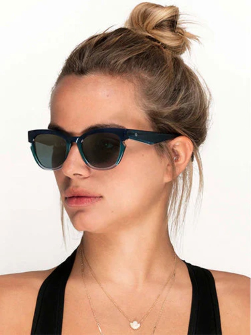 RARE NEW/UNUSED TSEEGAN SUZY - BLUE HANDMADE FRENCH SUNGLASSES (SOLD OUT)